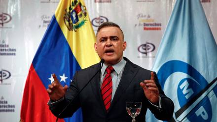 El fiscal de Venezuela, Tarek William Saab, durante conferencia de prensa en Caracas. 6 de agosto de 2018.