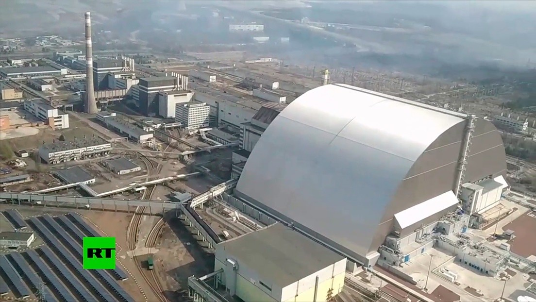 VIDEO Vista aérea de la planta nuclear de Chernóbil 34 años después de