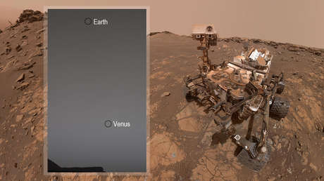 El róver Curiosity captura una imagen del crepúsculo marciano con la Tierra y Venus de fondo