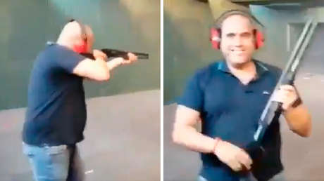 Detienen al hombre que disparó contra fotografías de miembros del Gobierno de España en un fusilamiento simulado