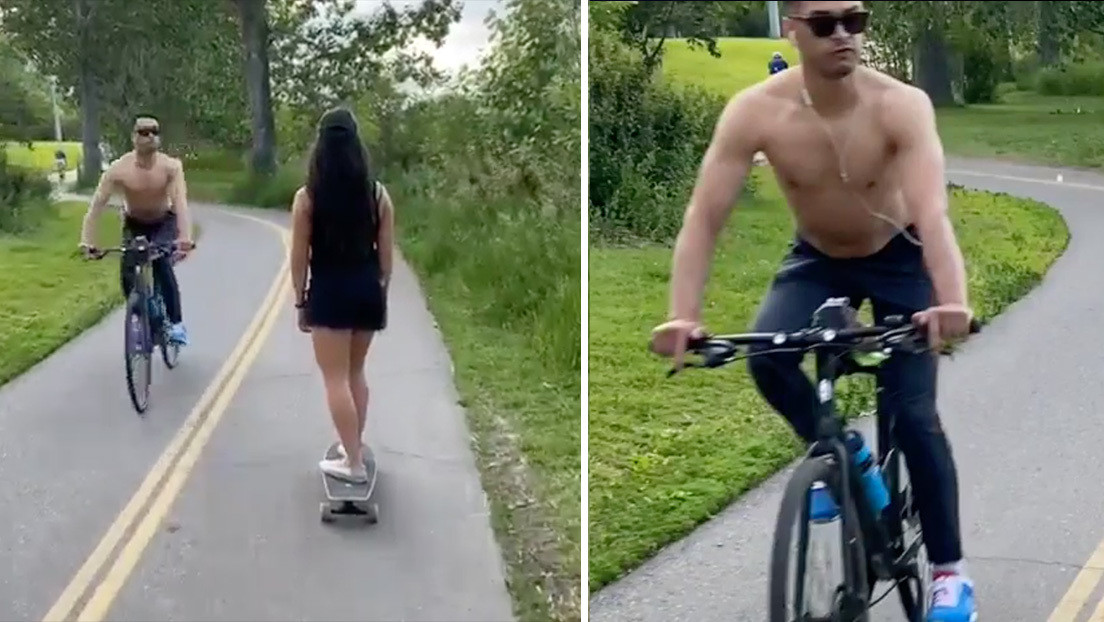 VIDEO: Un ciclista escupe a una mujer asiática en un parque de Canadá