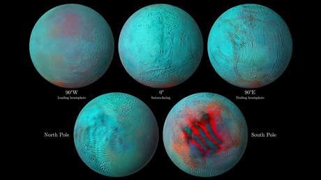 FOTO: Captan en infrarrojos la actividad del océano interior de Encélado