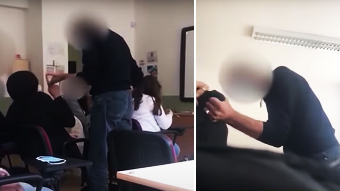 VIDEO: Un profesor abofetea a un alumno por no usar mascarilla