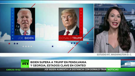 Biden adelanta a Trump en Pensilvania y Georgia mientras  continúa el recuento