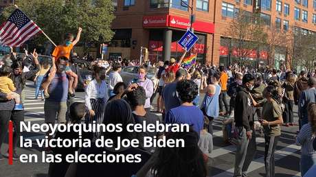 EN VIVO: Neoyorquinos celebran la victoria de Joe Biden en las elecciones