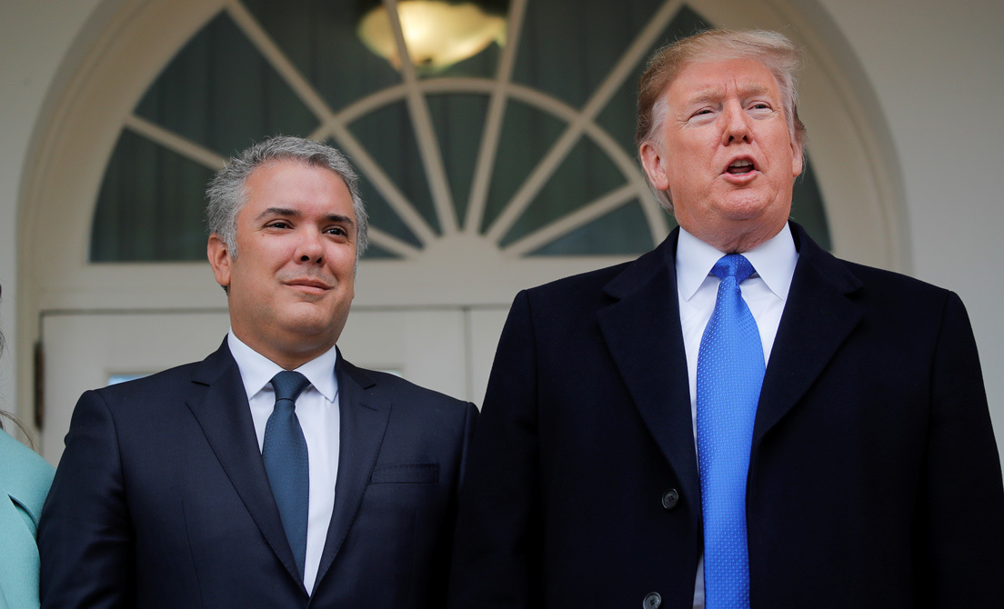 Donald Trump junto a Ivan Duque