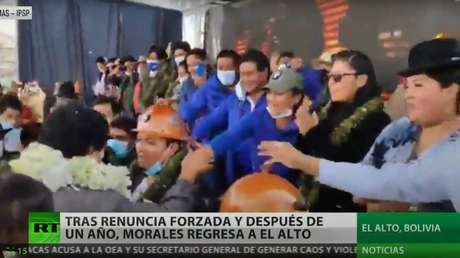 Evo Morales regresa a la ciudad de El Alto tras casi un año en el exilio luego del golpe de Estado