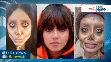 Sale en libertad la 'Angelina Jolie zombi' iraní, casi una semana después de ser condenada a 10 años de cárcel por "promover la corrupción pública"