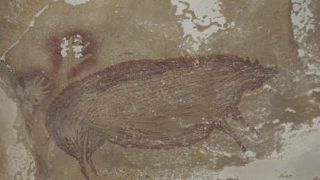 FOTO: Encuentran el arte rupestre más antiguo del mundo, calculado en 45.500 años de antigüedad, en una cueva de Indonesia