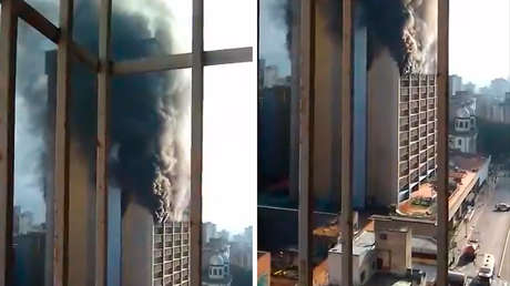 VIDEOS: Se registra un incendio en la sede del Ministerio de EducaciÃ³n de Venezuela