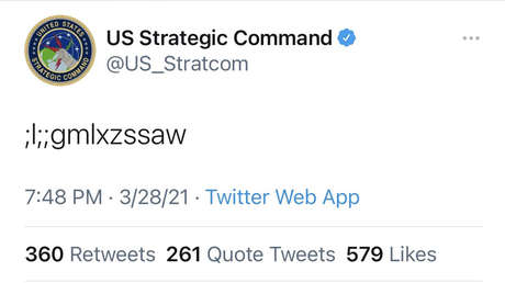 "¿Códigos de lanzamiento?": un enigmático tuit del Comando Estratégico de EE.UU. provoca pánico en la Red