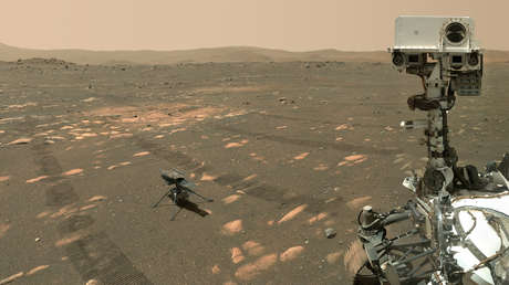 FOTO: El róver Perseverance se toma una selfi con el helicóptero Ingenuity antes de su primer vuelo en Marte