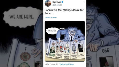 Elon Musk publica y luego borra una caricatura en la que Bill Gates controla las mentes con la vacuna