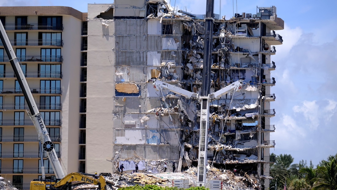 VIDEO: Moment when the Florida residential building collapses that has left at least 11 dead and more than 150 missing