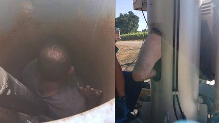 FOTOS: Un hombre bajo los efectos de las drogas queda atrapado dos días  dentro de un ventilador en un viñedo de California - RT