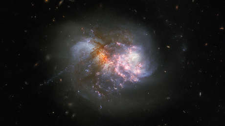 FOTO: El telescopio Hubble capta una colisión cataclísmica de un par de galaxias a punto de fusionarse