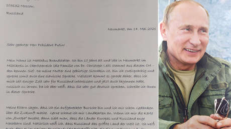 "Por favor, no pierda la fe en Europa": un niño austriaco envía una carta a Putin y recibe una respuesta