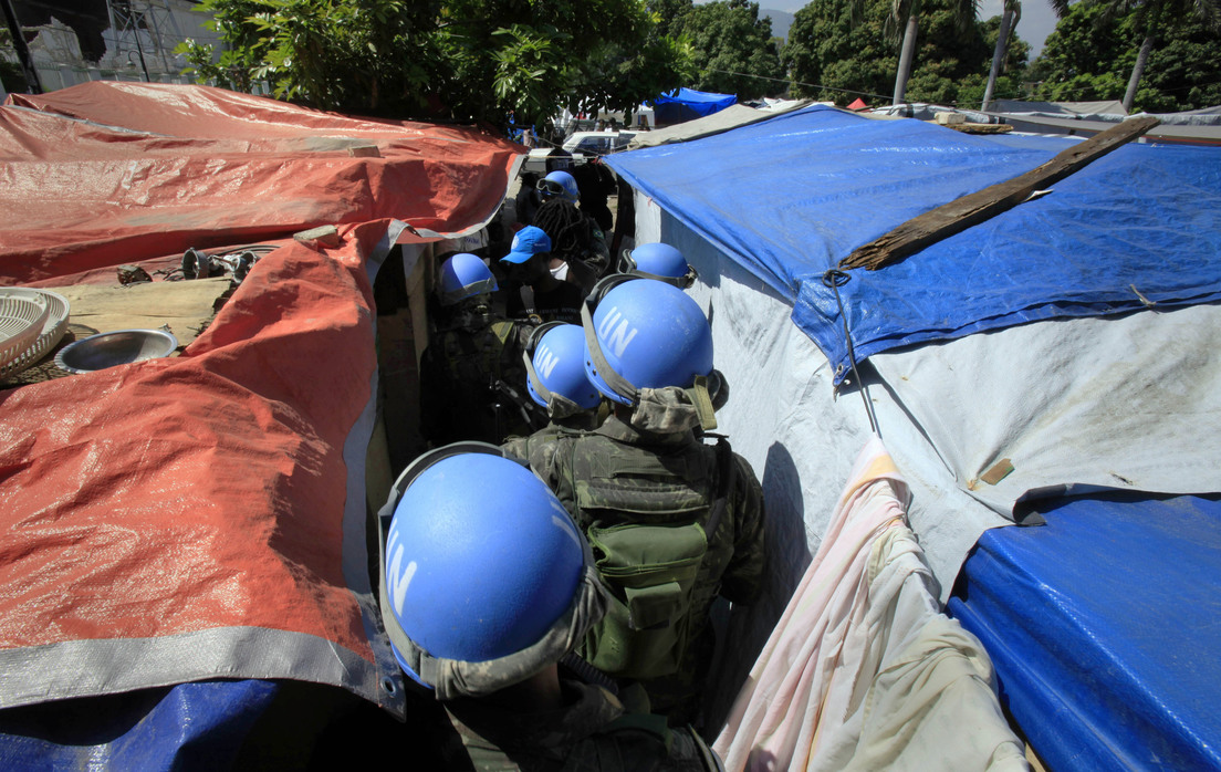 El personal de mantenimiento de la paz de las Naciones Unidas en Haití. 30 de marzo de 2010Jorge Saenz / AP