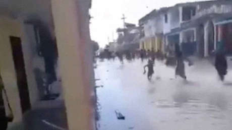VIDEO: Inundaciones en las calles de Haití, luego de declararse una alerta de tsunami tras el terremoto de 7,2