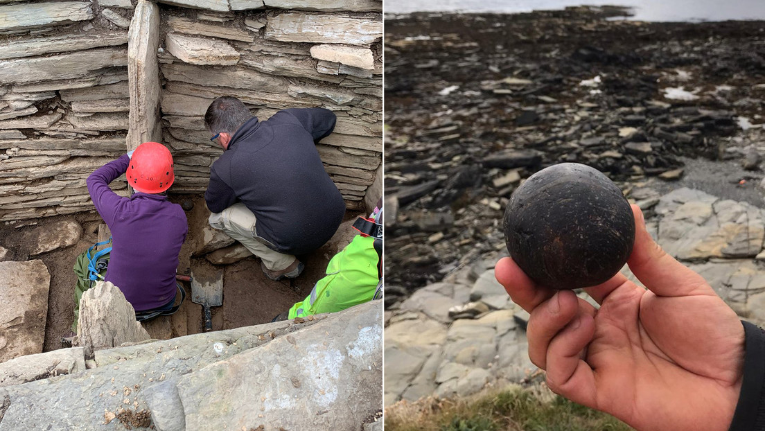 Arqueólogos hallan en Escocia dos misteriosas esferas de piedra dentro de una antigua pirámide