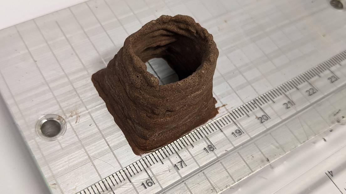 AstroCrete impreso en 3D.