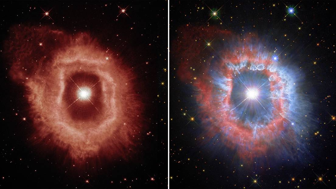 Diferentes aspectos de la nebulosa de gas y polvo que rodea a la estrella AG Carinae.