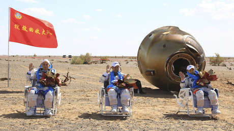 Vuelven a la Tierra los taikonautas de Shenzhou-12 tras la misión espacial más larga de China (VIDEO)