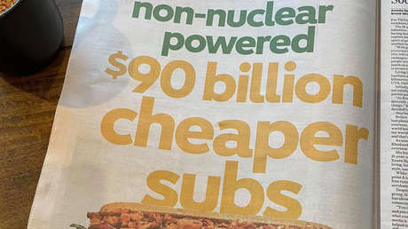 "Subs 90.000 millones más baratos de propulsión no nuclear": Subway se burla de la cancelación por Australia de la compra de submarinos franceses