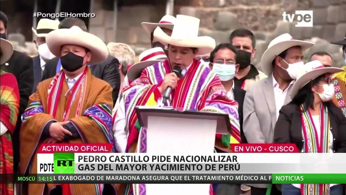 Pedro Castillo pide nacionalizar el gas del mayor yacimiento de Perú