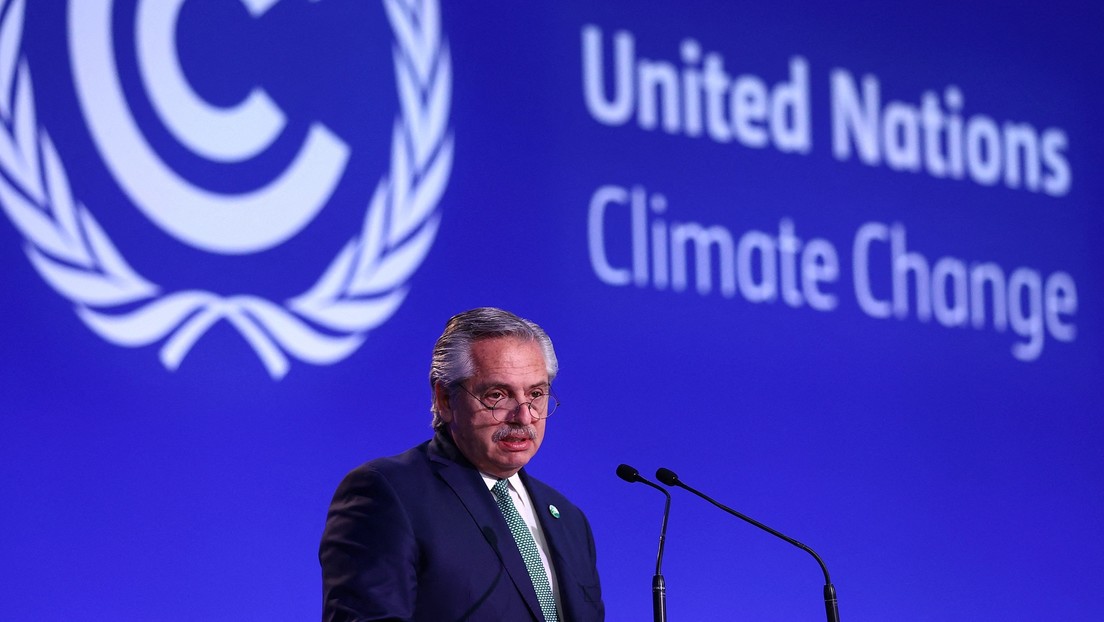 Alberto Fernández aboga en la COP26 por "la creación de un comité político y técnico sobre financiamiento climático"