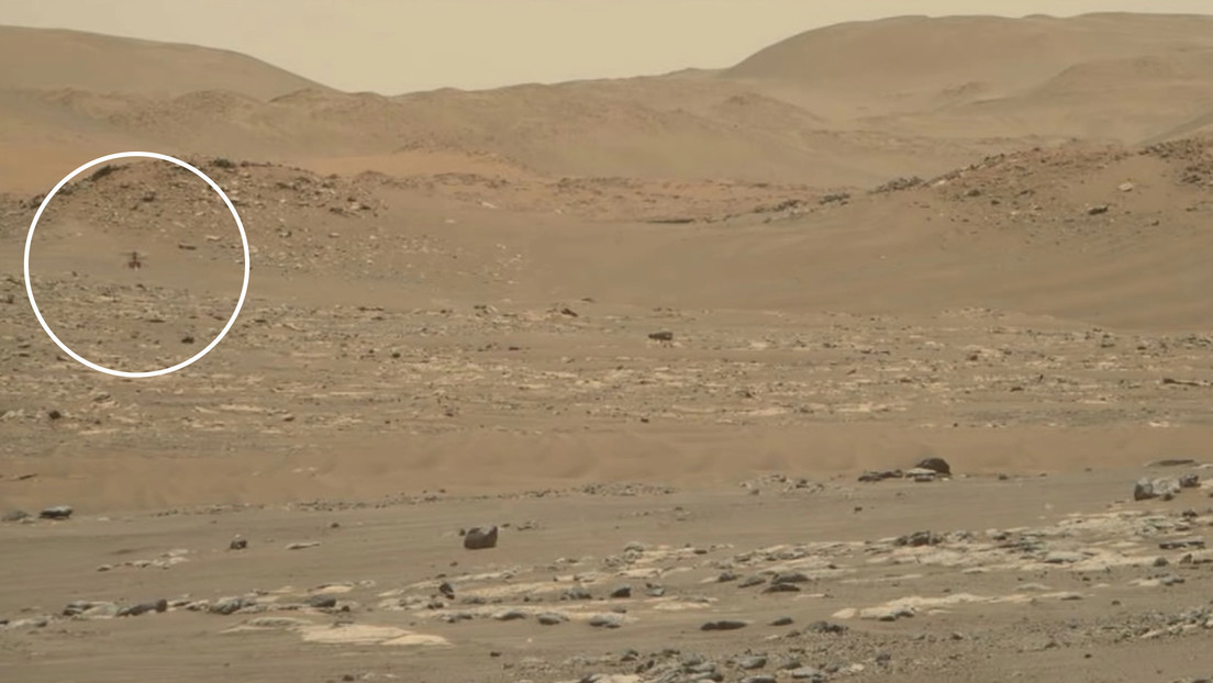 Video erfasst und präsentiert einen Helikopterflug zum Mars "Sehr detaillierte Ansicht" Von den aktiven Flugzeugen