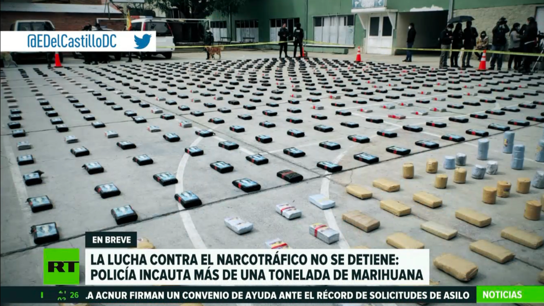 Policía boliviana incauta más de una tonelada de marihuana