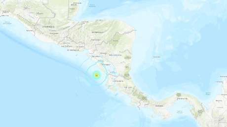 Se registra un sismo de magnitud 6,3 frente a las costas de Nicaragua