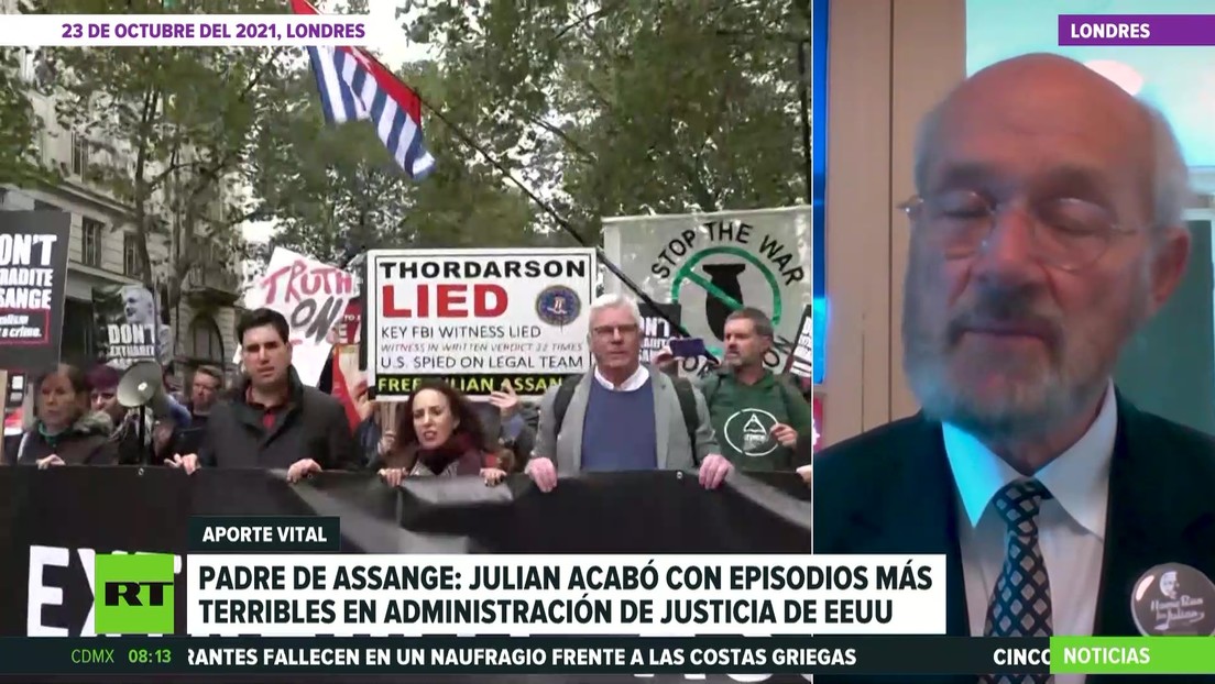Padre de Assange: El trato que sufre Julian por parte de EE.UU. y sus aliados es un reflejo de criminalidad de enorme profundidad