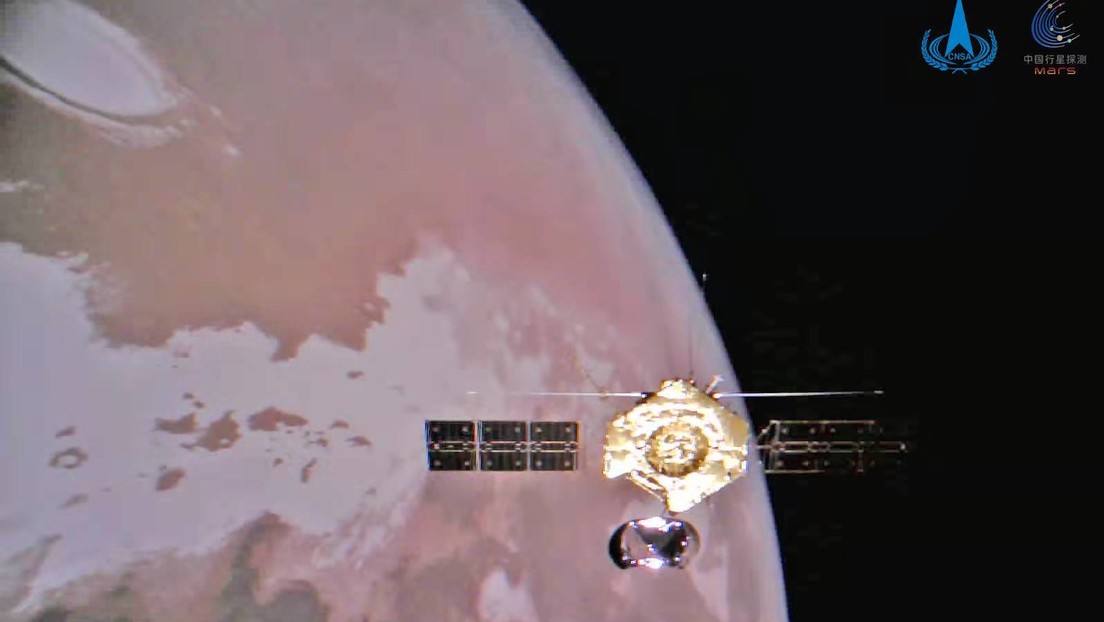 China publica nuevas photos de su sonda y su róver que estudian Marte