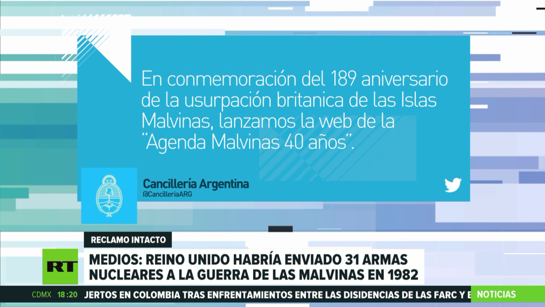 Argentina lanza una página web dedicada a la "usurpación" de las islas Malvinas por parte del Reino Unido