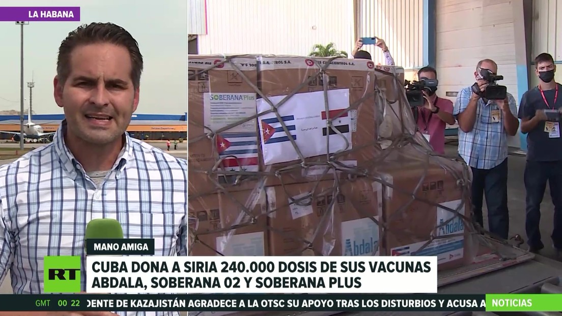 Cuba dona a Siria 240.000 dosis de sus vacunas Abdala, Soberana 02 y Soberana Plus