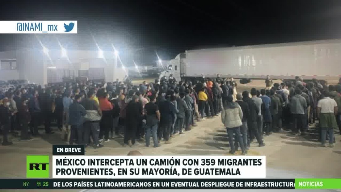 México intercepta un camión con 359 migrantes, en su mayoría, de Guatemala