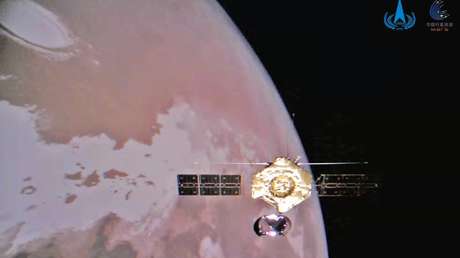 China publica nuevas fotos de su sonda y su róver que estudian Marte