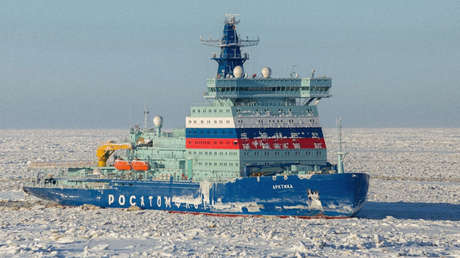 El rompehielos nuclear ruso Árktika encabeza la primera caravana de cargueros de 2022 por la Ruta Marítima del Norte (FOTOS)