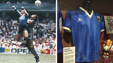 La histórica camiseta que usó Maradona en el partido de 'La mano de Dios' será subastada en Londres