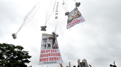 Activistas surcoreanos lanzan propaganda hacia Corea del Norte a pesar de las amenazas de Pyongyang