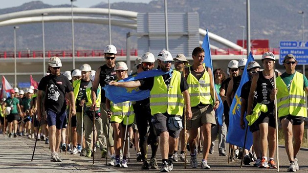 España: la 'marcha negra' de los mineros, a punto de entrar a Madrid