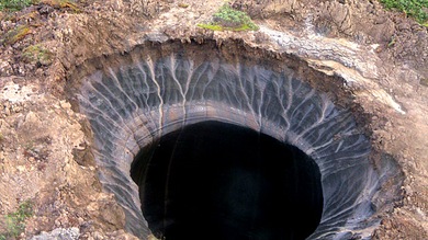 El misterio siberiano: los fosos gigantes muestran el calentamiento global