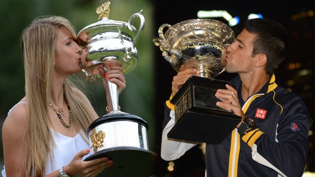 Djokovic y Azarenka, campeones en el Abierto de Australia y números uno