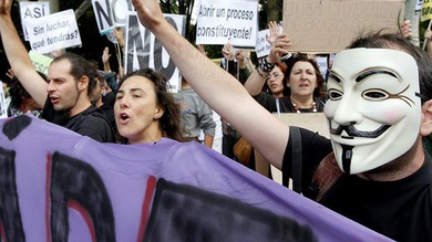 La indignación española reta al Gobierno con la acción Rodea el Congreso