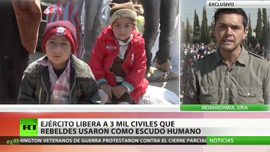 RT en Siria: Liberan a 3.000 civiles usados por rebeldes como escudo humano