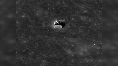 Primeras fotos del interior de una cueva vertical en la Luna