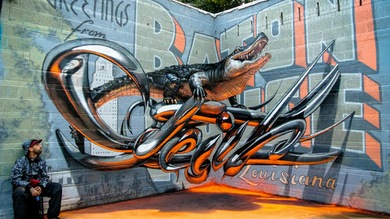 Las impresionantes 'ilusiones ópticas' del grafiti en 3D