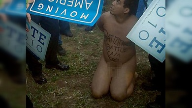 Un hombre se desnudó ante Barack Obama